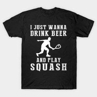 Squash & Sips: Beer, Sports, and Endless Laughter Await! T-Shirt